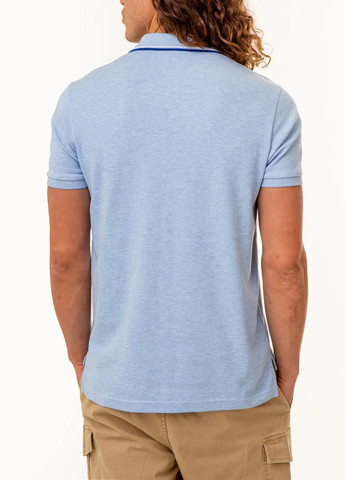 Голубой футболка-поло для мужчин U.S. Polo Assn. меланжевая