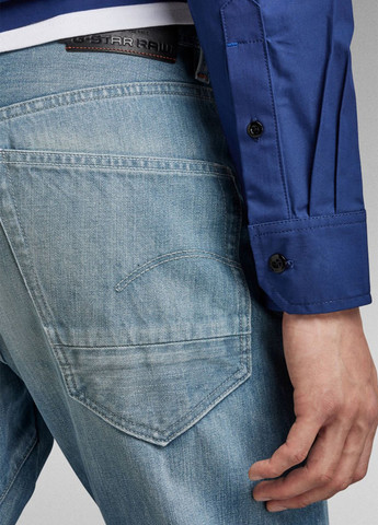 Синие демисезонные зауженные джинсы G-Star Raw