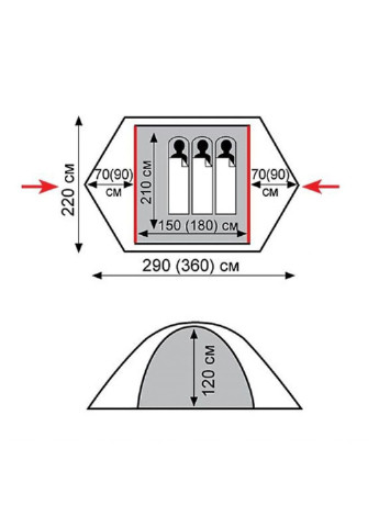 Палатка Peak 2 v2 (TRT-025) Tramp (252583308)