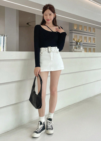 Черный демисезонный свитер SHEIN