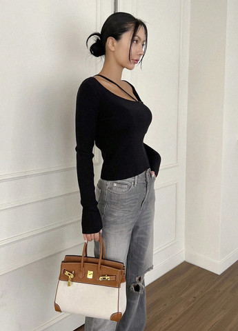 Черный демисезонный свитер SHEIN