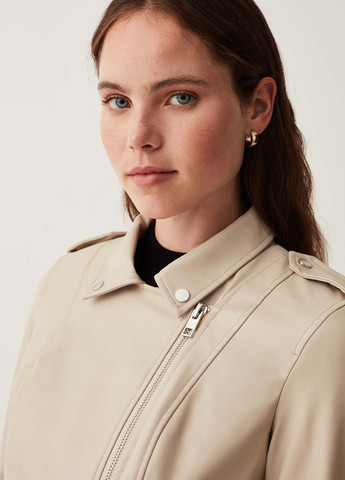 Бежева демісезонна куртка косуха OVS