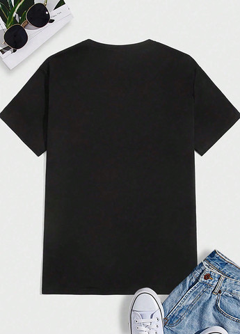 Черная футболка SHEIN