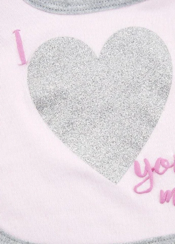 Слюнявчик для девочки I love you more (3шт.) Berni kids 57522 (234415956)