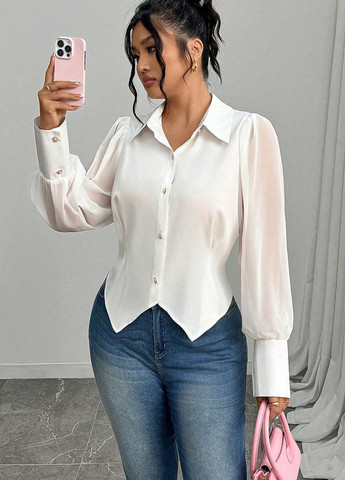 Белая блуза SHEIN