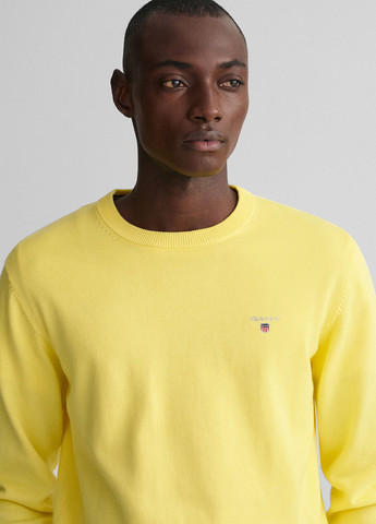 Желтый демисезонный свитер джемпер Gant