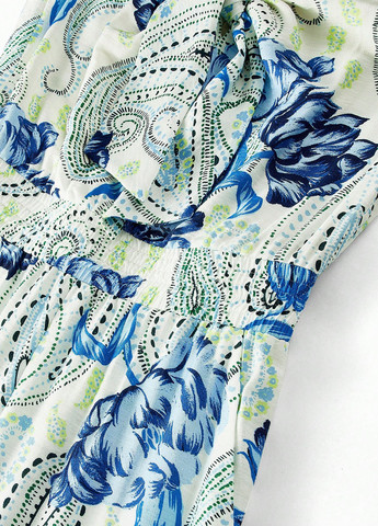 Комбинезон SHEIN комбинезон-брюки цветочный белый кэжуал вискоза