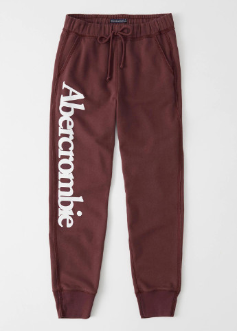 Бордовые домашние демисезонные брюки Abercrombie & Fitch