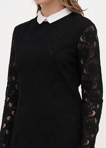 Черное кэжуал платье а-силуэт H&M однотонное