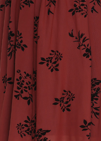 Бордовая кэжуал цветочной расцветки юбка MBYM мини