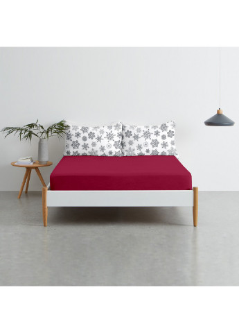 Евро комплект RANFORS BORDO SNOWFLAKES GREY (пододеяльник 200х220 см, простынь 220х240 см, наволочка 2 шт 50х70 см) Cosas (251413661)