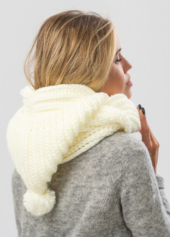 Снуд женский с капюшоном -08 48х30см Молочный W-Luxury 9249P (254046266)