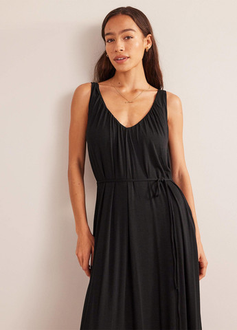 Черное кэжуал платье платье-майка Boden однотонное