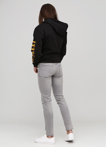 Джинси H&M скінні однотонні світло-сірі джинсові бавовна