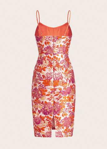 Комбінована коктейльна сукня силуетна SHEIN з квітковим принтом