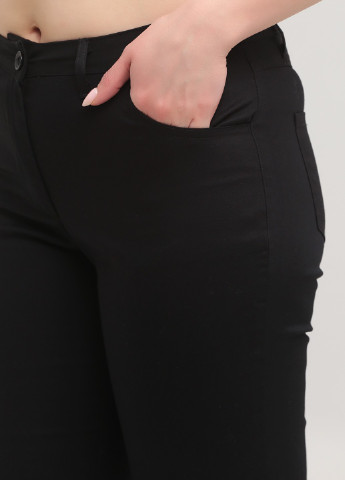 Черные кэжуал демисезонные укороченные, зауженные брюки Sarah Chole