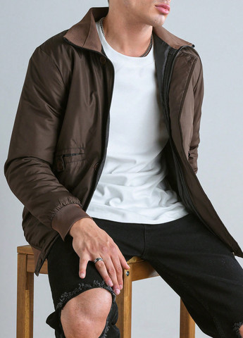 Бомбер SHEIN пілот (авіатор) на гудзиках, на блискавці (342063869)