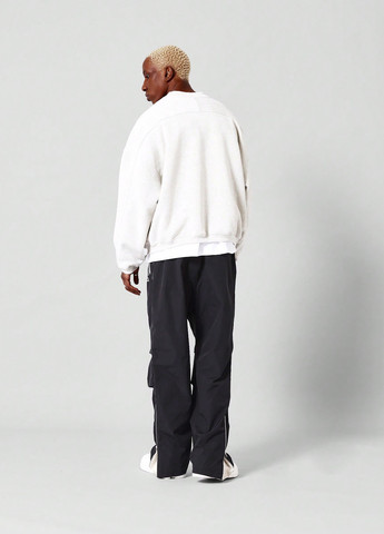 Черные спортивные демисезонные палаццо брюки SHEIN