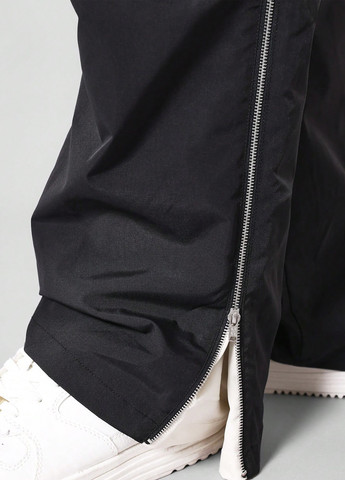 Черные спортивные демисезонные палаццо брюки SHEIN