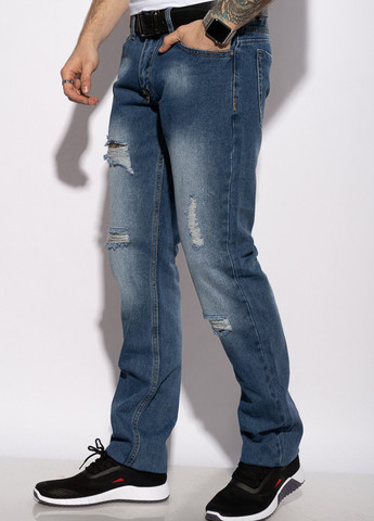 Светло-синие демисезонные зауженные джинсы Time of Style