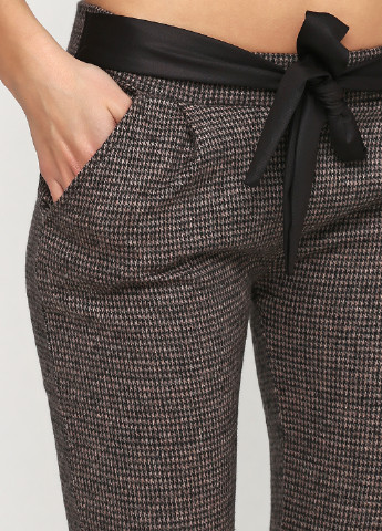 Бежевые кэжуал демисезонные прямые брюки Made in Italy