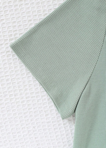 Сіро-зелений літній костюм (футболка, штани) SHEIN