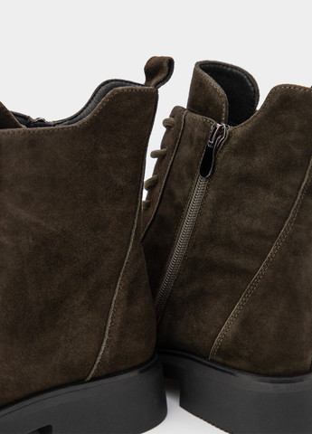 Осенние ботинки берцы Respect без декора из натурального велюра