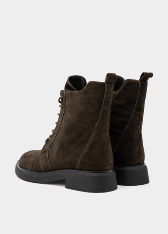 Осенние ботинки берцы Respect без декора из натурального велюра