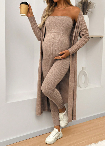 Костюм для вагітних (кардиган, комбінезон) SHEIN (342719647)