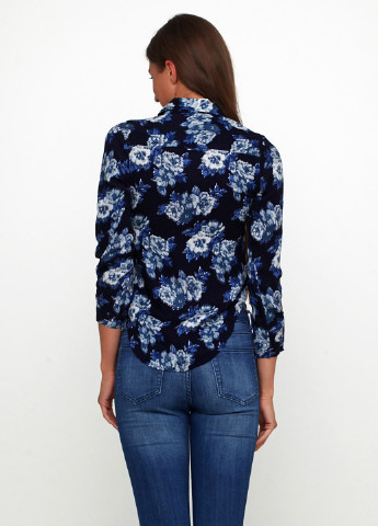 Темно-синяя кэжуал рубашка с цветами Superdry
