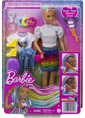 Лялька Barbie Leopard Rainbow Веселковий леопард Брюнетка (HCV99) Mattel (255254667)