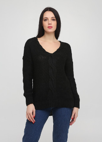 Черный демисезонный пуловер пуловер Francesca's