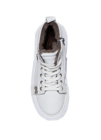 Зимние ботинки Evromoda с белой подошвой, с брошкой