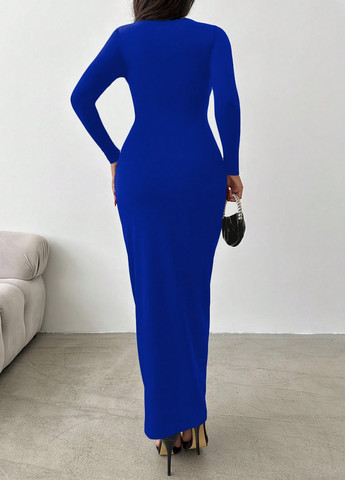 Синее кэжуал платье SHEIN однотонное