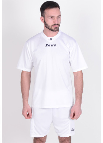 Белый демисезонный костюм (футболка, шорты) с шортами Zeus KIT PROMO BIANC