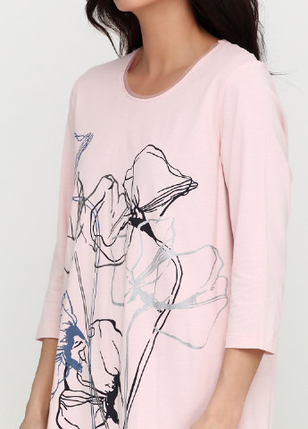 Ночная рубашка Brandtex Collection рисунок светло-розовая домашняя