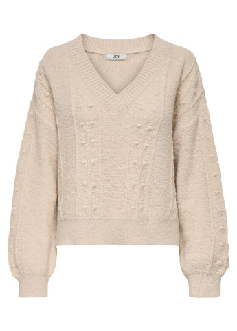 Светло-бежевый демисезонный свитер пуловер Only