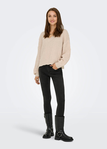 Светло-бежевый демисезонный свитер пуловер Only