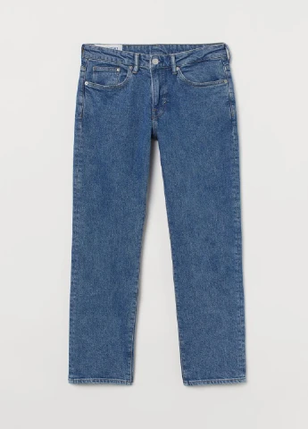 Синие демисезонные джинсы H&M