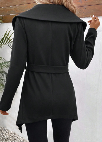 Чорне демісезонне Пальто SHEIN