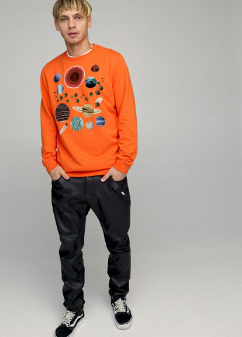 Оранжевый свитшот мужской basic /no flis/ YAPPI (252259521)