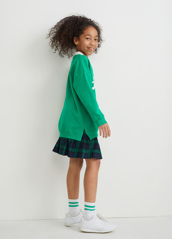 Зеленый демисезонный комплект (свитшот, юбка) C&A