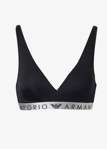 Чорний бралетт бюстгальтер Emporio Armani без кісточок поліамід, трикотаж