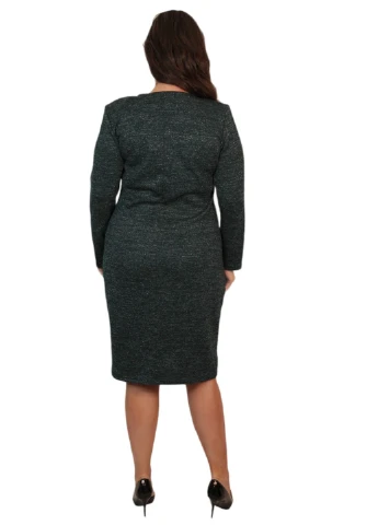 Зелена кежуал сукня трикотажне зелене + синій art 00011d BABOCHKA XL Collection однотонна