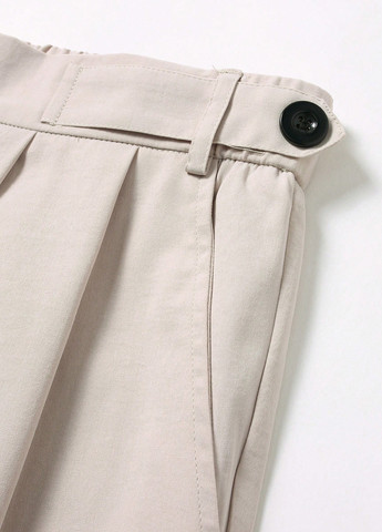 Светло-бежевые классические, кэжуал демисезонные классические брюки SHEIN