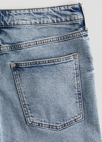 Синие демисезонные зауженные джинсы H&M