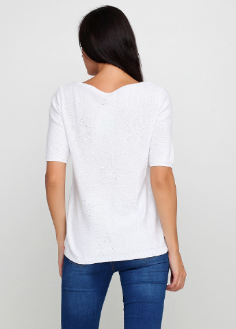 Белый демисезонный пуловер джемпер Italy Moda