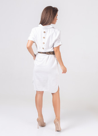 Белое кэжуал платье рубашка Charm Collection однотонное