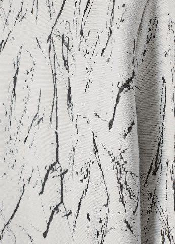 Свитшот H&M - Прямой крой абстрактный белый кэжуал - (156458191)