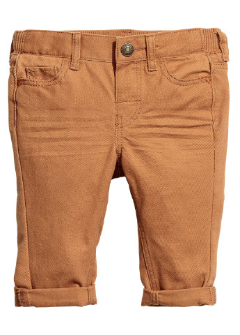 Светло-коричневые кэжуал демисезонные брюки чиносы H&M